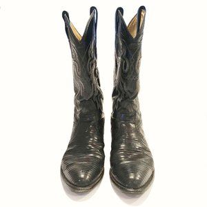 Tony Lama Western Exotic TEJU Lizard Leather Boots